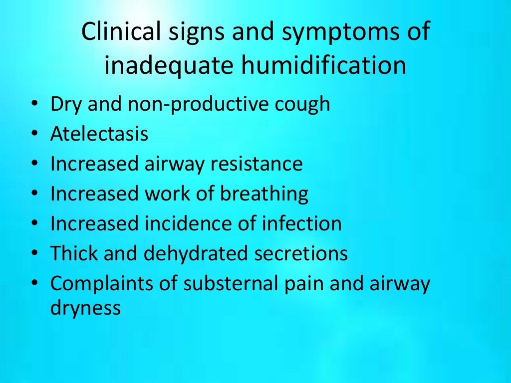 Humidification therapy