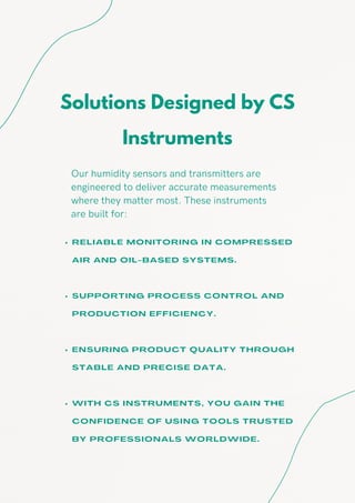 Humidity Measurement Devices by CS INSTRUMENTS | PDF
