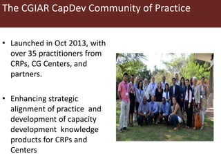 Capacity Development (CapDev) in the Humidtropics CRP: Key Strategy and Elements for Extension Phase 2015-16