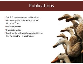 Humidtropics update and ILRI planning meeting