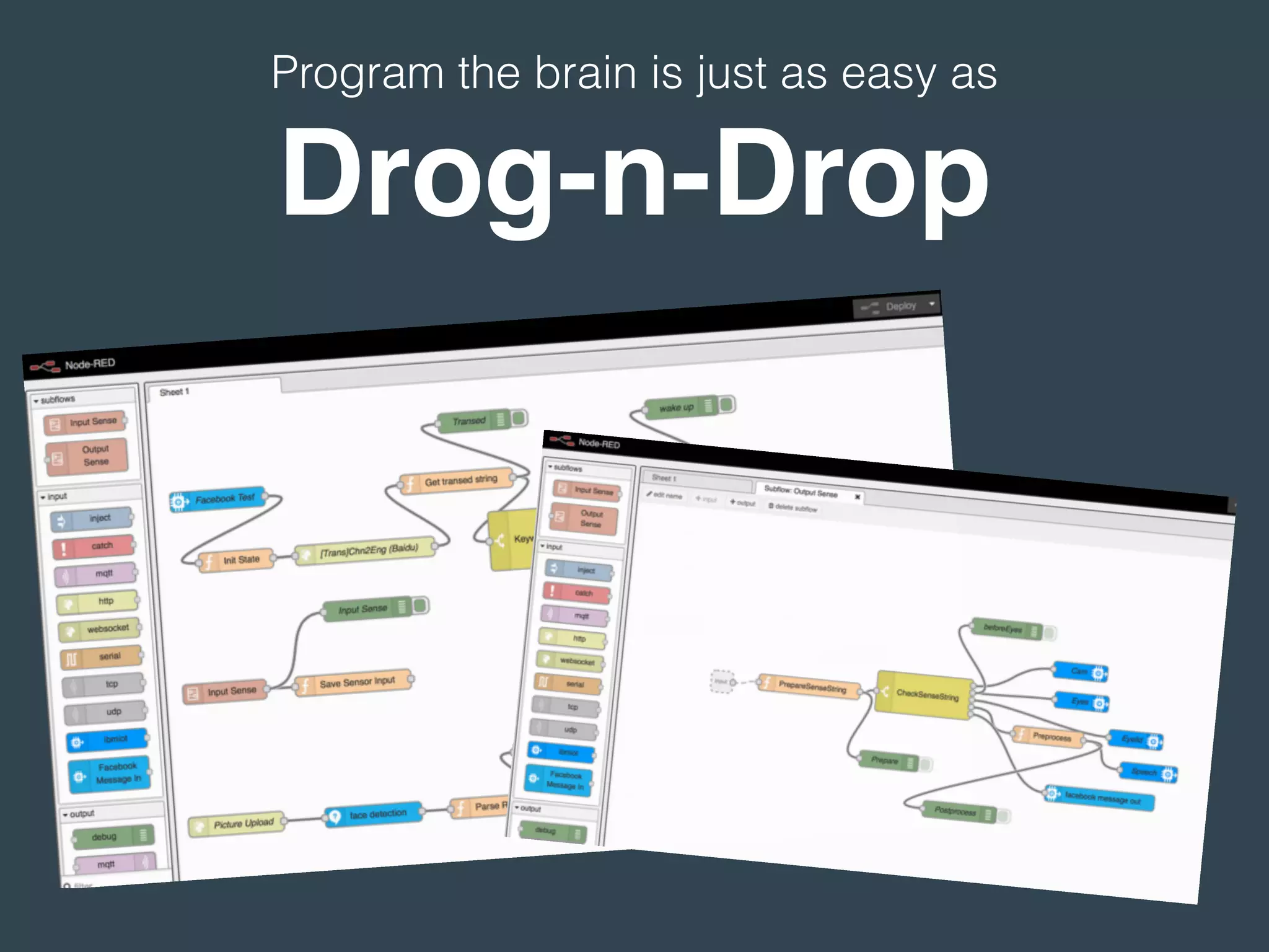 Program the brain is just as easy as
Drog-n-Drop
 