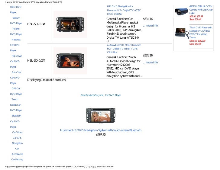 Hummer dvd player, Hummer DVD Navigation, Hummer GPS