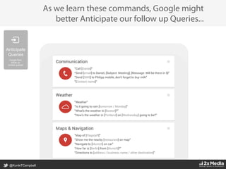 @KunleTCampbell
As we learn these commands, Google might
better Anticipate our follow up Queries...
Anticipate
Queries
Google Now
follow up
context queries
 