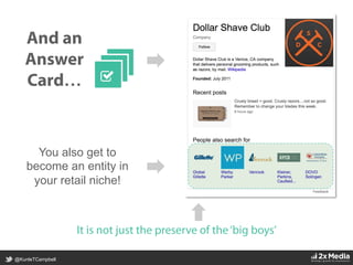 @KunleTCampbell
Understand
the Context
of a Query
And an
Answer
Card…
You also get to
become an entity in
your retail niche!
It is not just the preserve of the‘big boys’
 