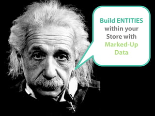 @KunleTCampbell
Build ENTITIES
within your
Store with
Marked-Up
Data
 