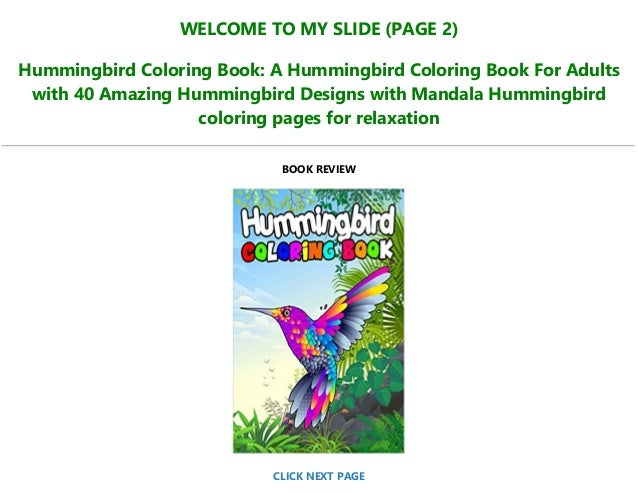 Download E Book F R E E Hummingbird Coloring Book A Hummingbird Coloring Boo
