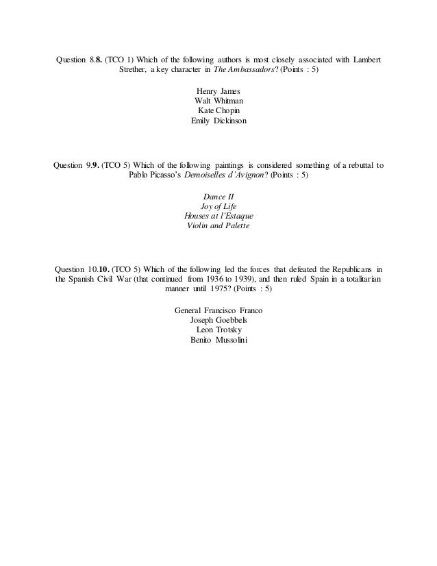 Humn 303 week 8 final exam essay examples 03 image