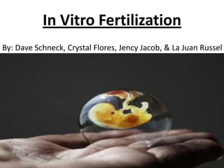 In Vitro Fertilization By: Dave Schneck, Crystal Flores, Jency Jacob, & La Juan Russel 