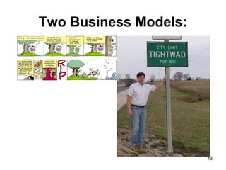 Two Business Models:
13
 