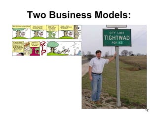 Two Business Models:
12
 