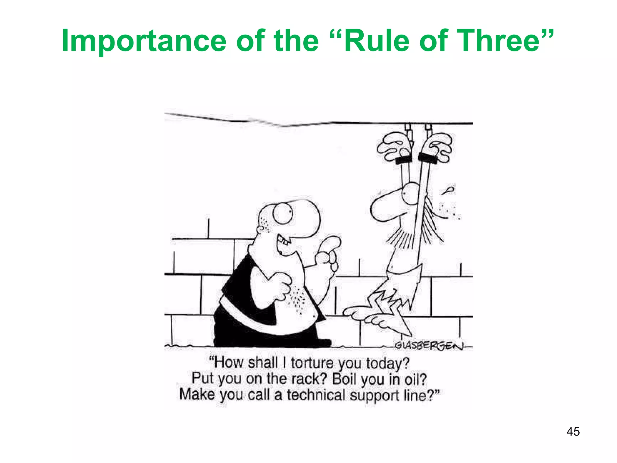Importance of the “Rule of Three”
45
 