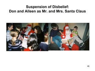 Suspension of Disbelief:
Don and Alleen as Mr. and Mrs. Santa Claus
46
 