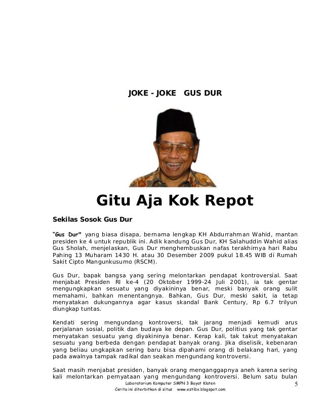 Humor gusdur lengkap