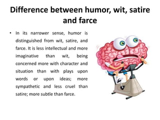Types of Humor
• What do you think of
when you think of humor?
I’m guessing that you think
of jokes. Most of us do and
whe...