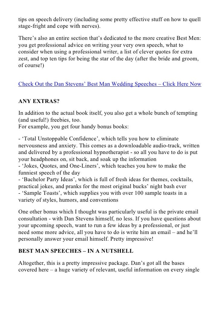 Humorous Best Man Speeches