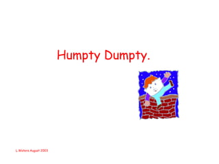 Humpty Dumpty. L.Waters.August 2003 