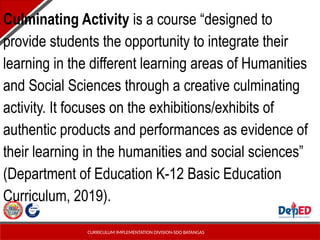 HUMSS_CULMINATING-ACTIVITY sample output | PPTX