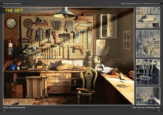 4 5
http://humster3d.com info@humster3d.comHumster3D Inspiration
Author: Mohamed Abuyhia 	 Tools: 3ds max, Photoshop, VRay
THE GIFT
 