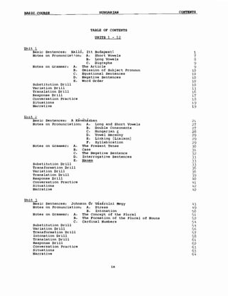 Learn Hungarian - FSI Basic Course (Part 1) | PDF