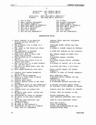 Learn Hungarian - FSI Basic Course (Part 1) | PDF