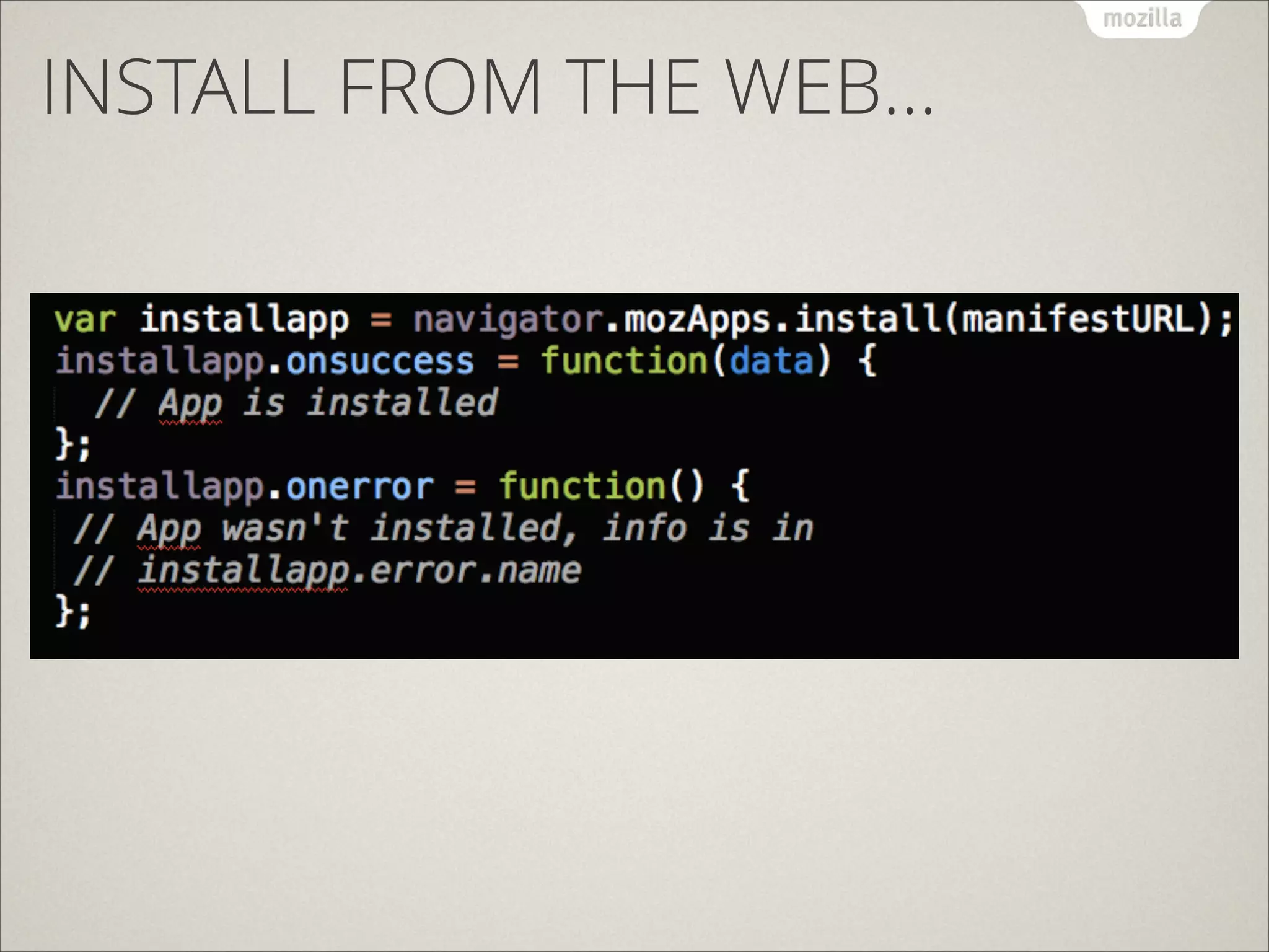 INSTALL FROM THE WEB…

 