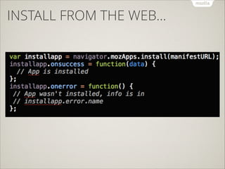 INSTALL FROM THE WEB…

 