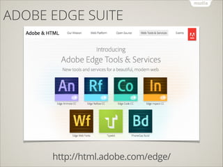 ADOBE EDGE SUITE

http://html.adobe.com/edge/

 