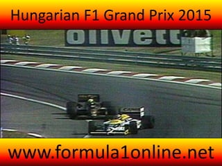 Hungarian F1 Grand Prix 2015
www.formula1online.net
 