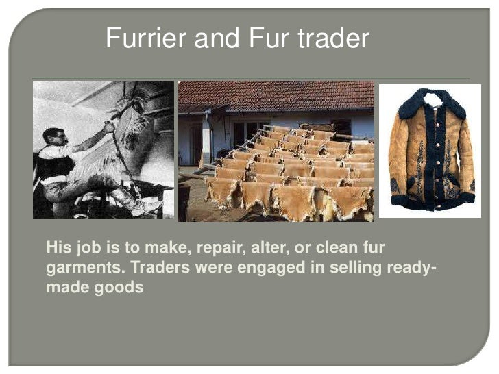 Traditional jobs and occupations