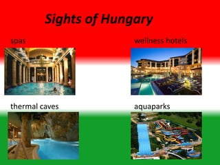 Sights of Hungary
spas wellness hotels
thermal caves aquaparks
 
