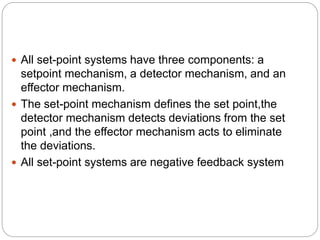 Set Point Behavior Biological foundation of behaviour- hunger | PPTX