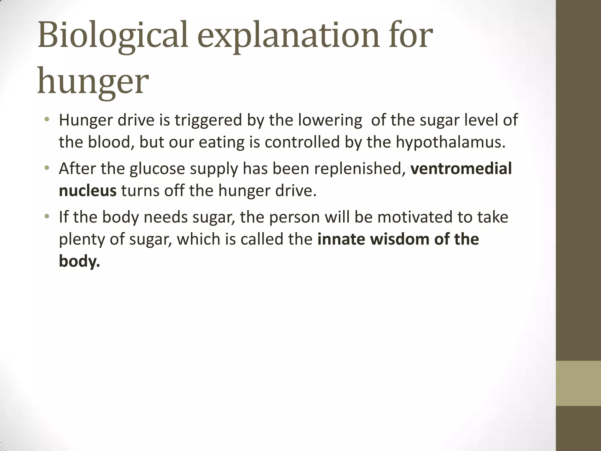 Hunger - Biological Explanation | PPTX