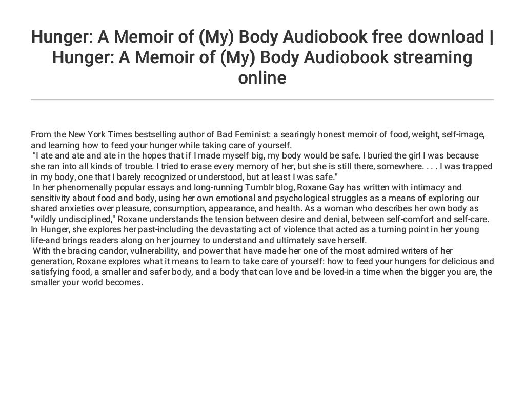 Hunger: A Memoir of (My) Body Audiobook free download ...