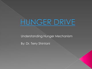 Understanding Hunger Mechanism
By: Dr. Terry Shintani
 