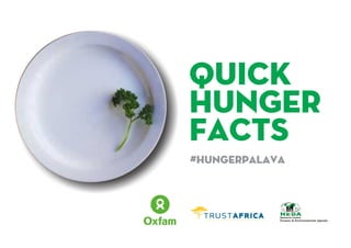 QUICK
HUNGER
FACTS
#Hungerpalava
 
