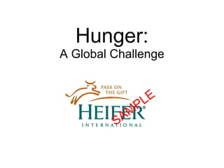 Hunger: A Global Challenge SAMPLE 