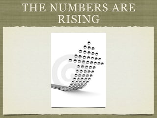 THE NUMBERS ARE
     RISING
 