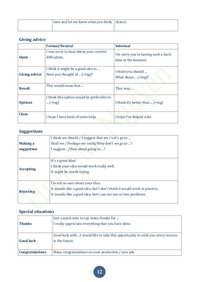 guide for writing business