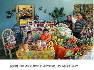 Mexico : The Casales family of Cuernavaca – one week: $189.09
 