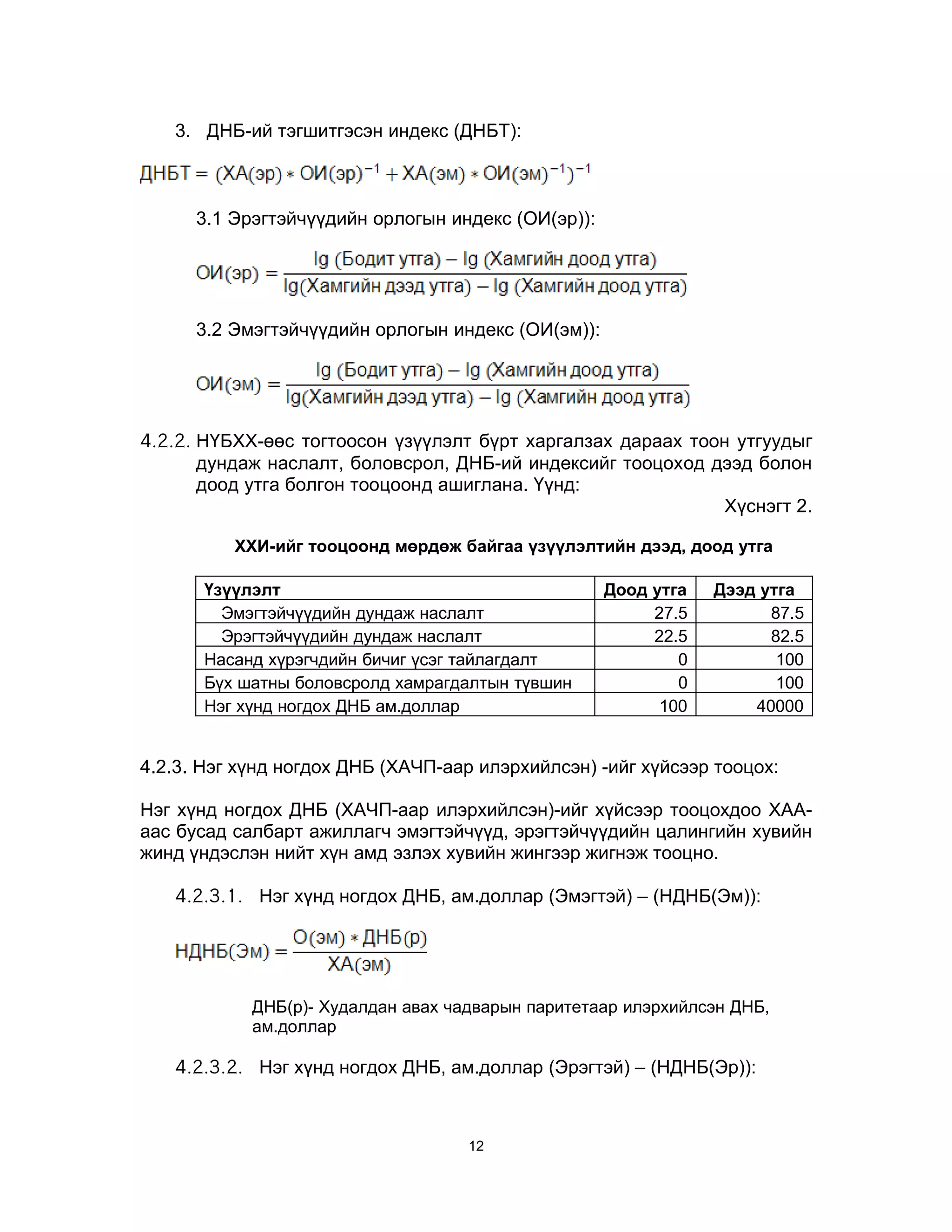 Хүнийн хөгжлийн индексийг тооцох аргууд | PDF