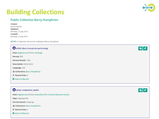 Building Collections 
 