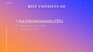 Logic built in self test techniques based on FPGA | PPTX
