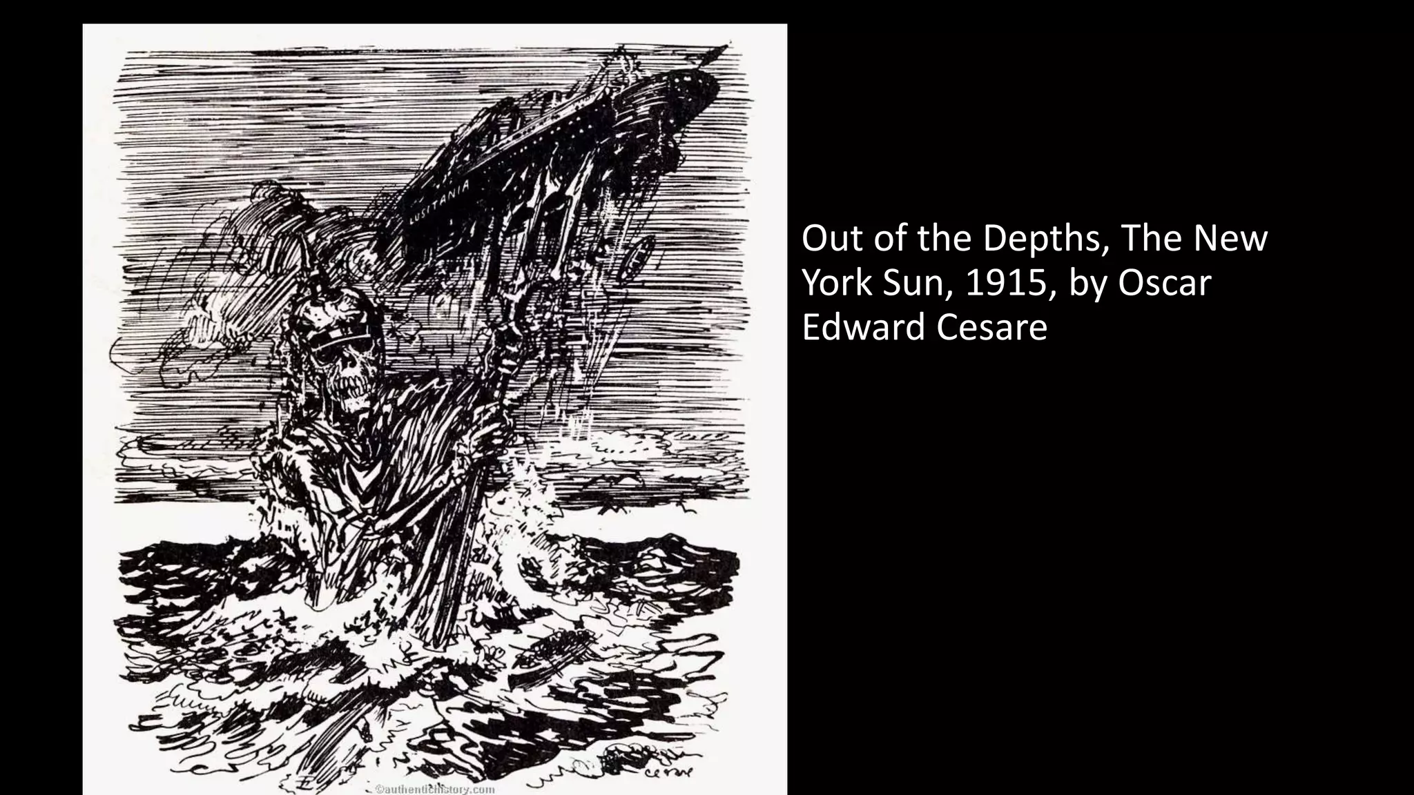 • Out of the Depths, The New
York Sun, 1915, by Oscar
Edward Cesare