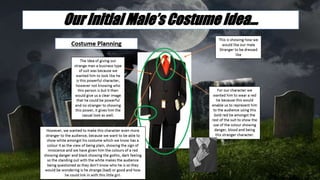 Our Initial Male’s Costume Idea… 
 