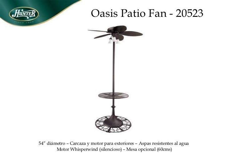 hunter 20523 oasis patio fan
