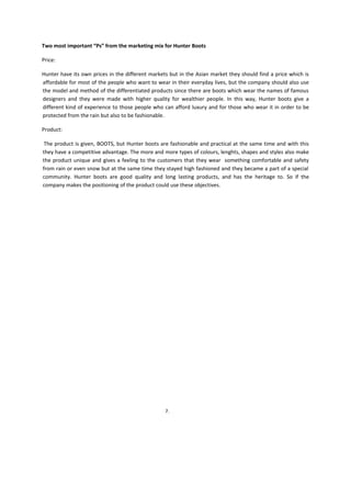Hunter Boots Wellington - case study report | DOC