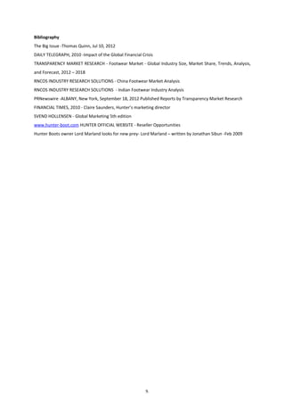 Hunter Boots Wellington - case study report | DOC