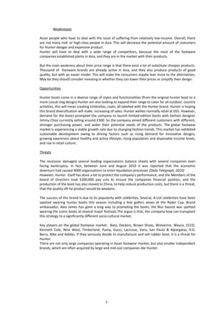 Hunter Boots Wellington - case study report | DOC