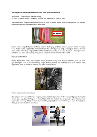 Hunter Boots Wellington - case study report | DOC