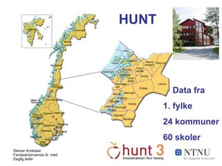 HUNT Data fra 1. fylke 24 kommuner 60 skoler 